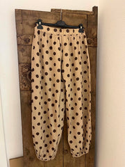 Polka Dot Pants - Beige/Brown