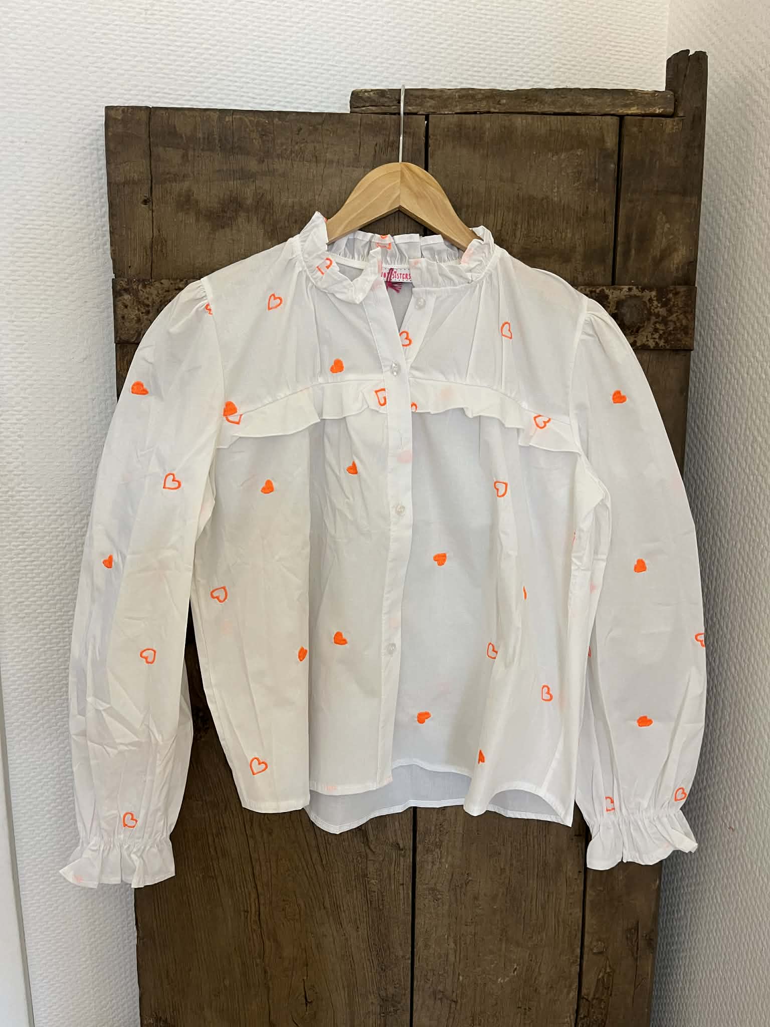 Sweet Heart Shirt - White/Orange