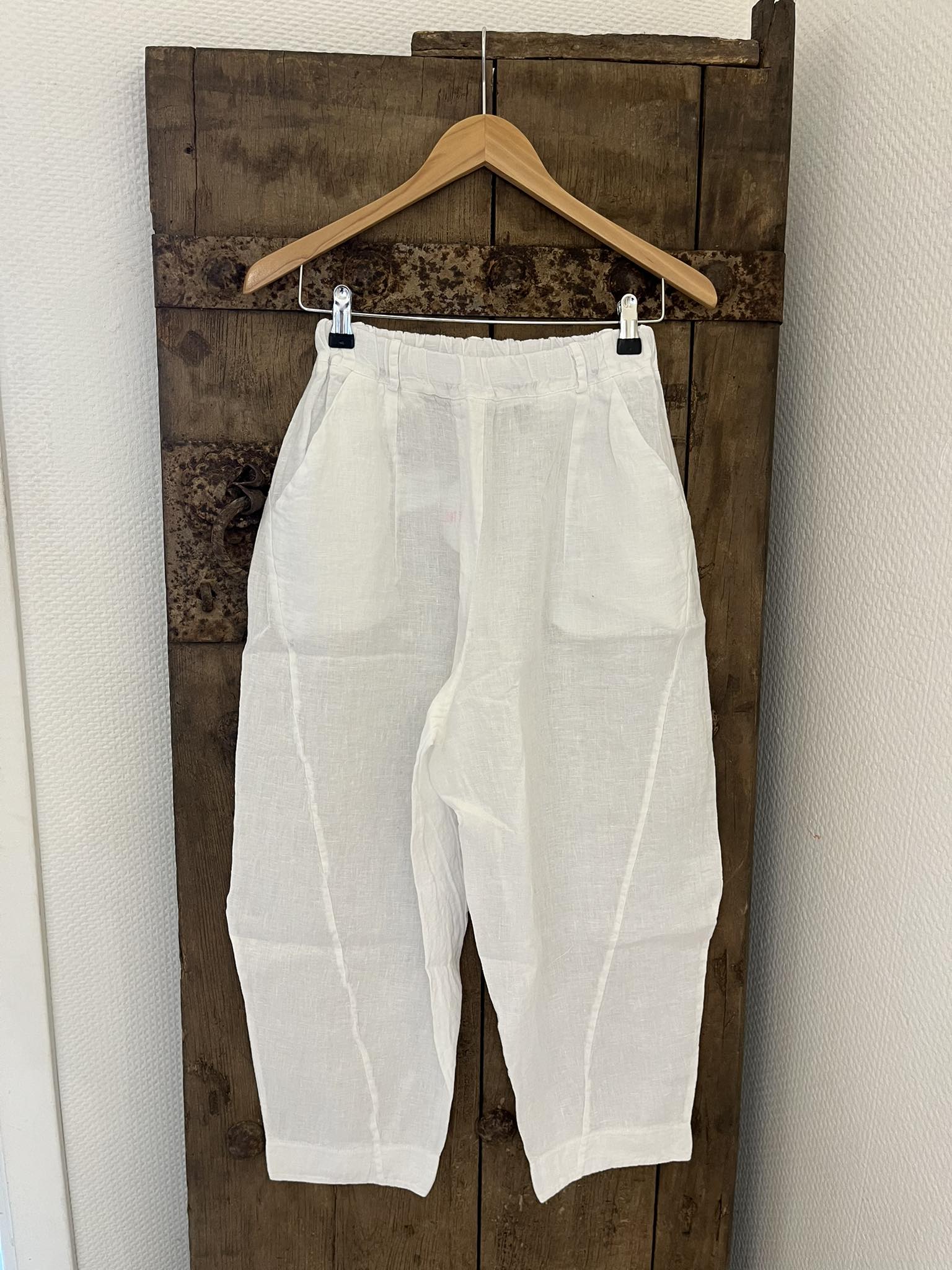 Vera Linen Pants - Optical White