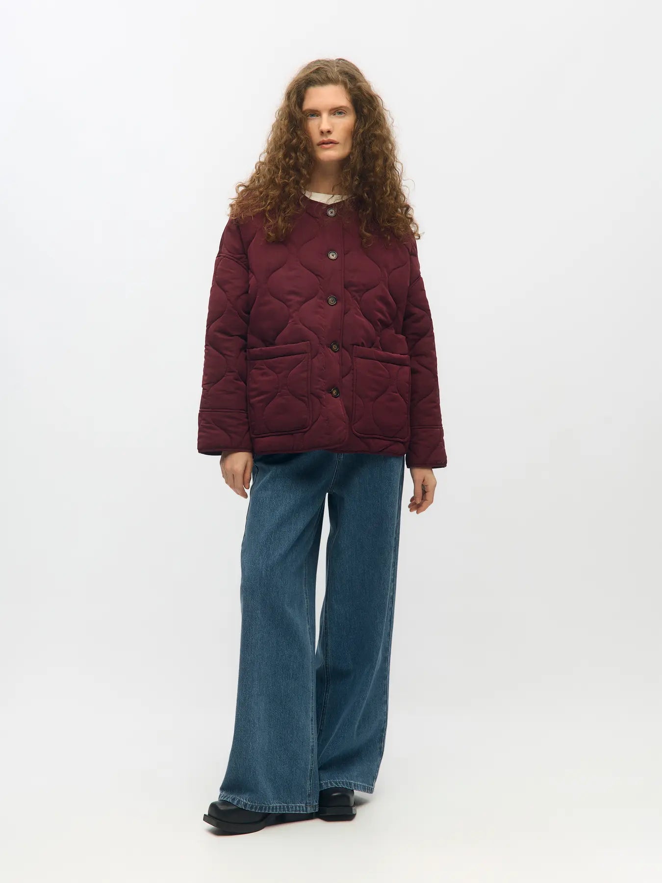 ALLIE QUILTED JACKET - Windsor Wine