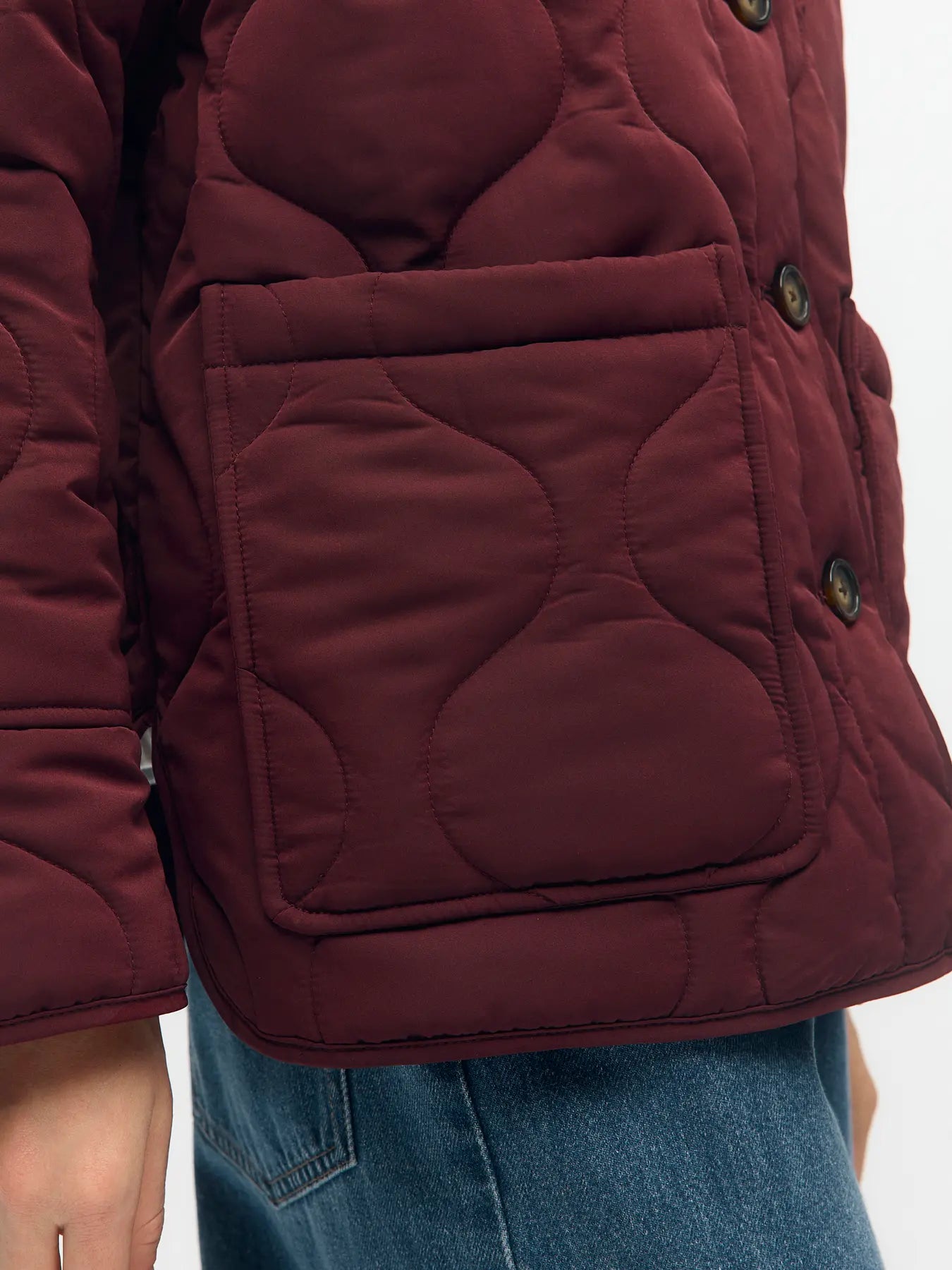 ALLIE QUILTED JACKET - Windsor Wine