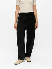 LISA HW ANKLE BARREL PANT - Black