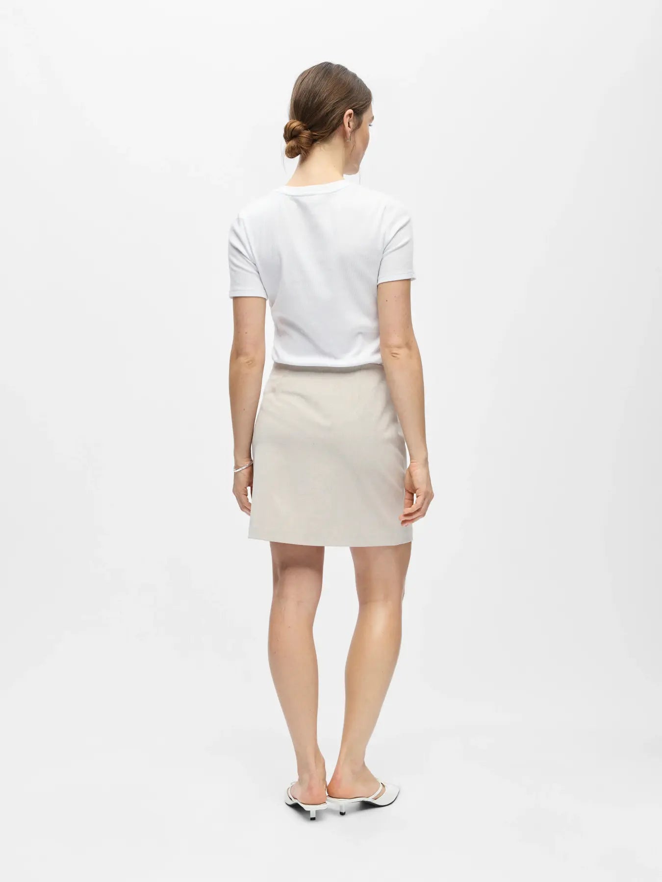 LISA MW MINI SKIRT - Humus Melange