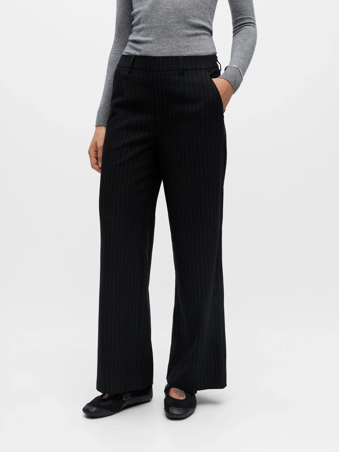 Lisa WIDE pant - Black/Grey