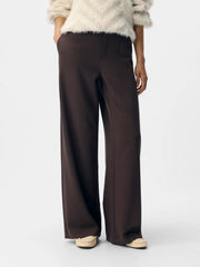 LISA WIDE PANT NOOS - Seal Brown