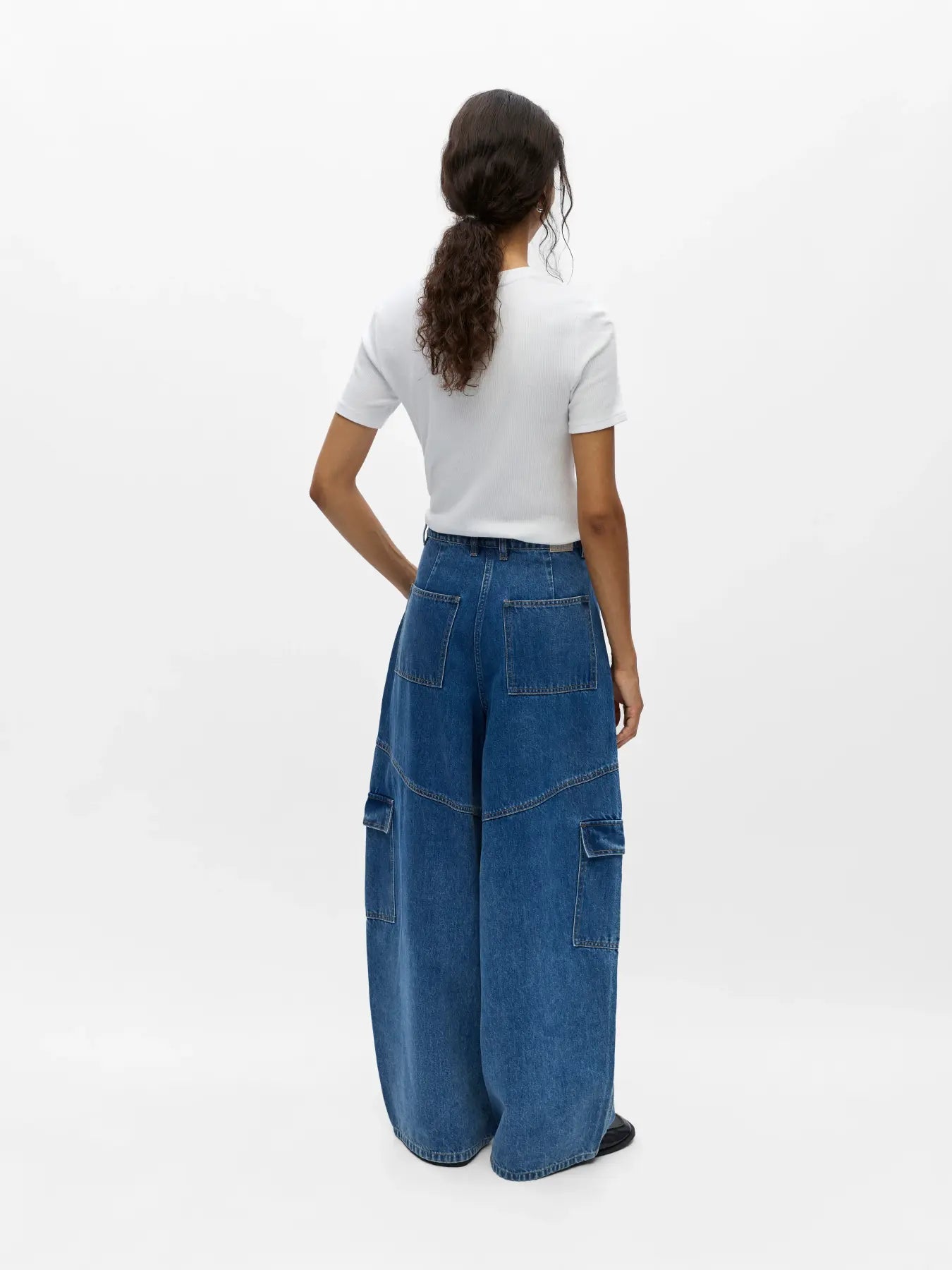 LULVA MW OS PANT - Medium Blue Denim