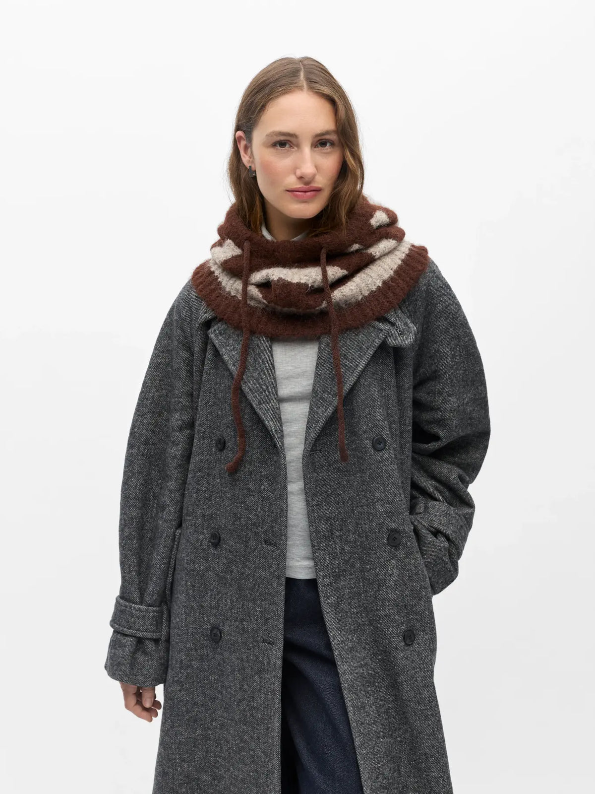 MILU KNIT BALACLAVA - Seal Brown/Humus