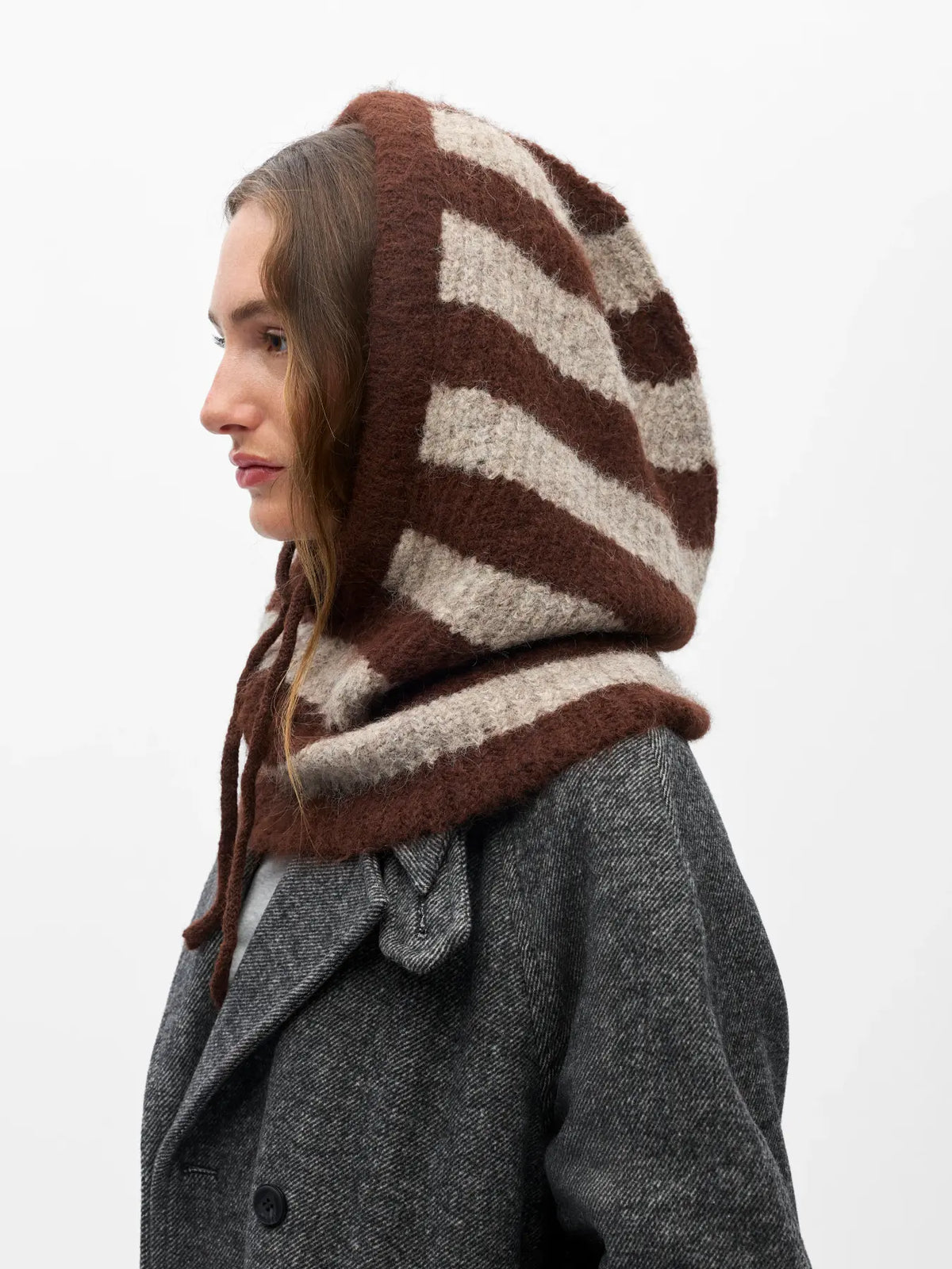 MILU KNIT BALACLAVA - Seal Brown/Humus