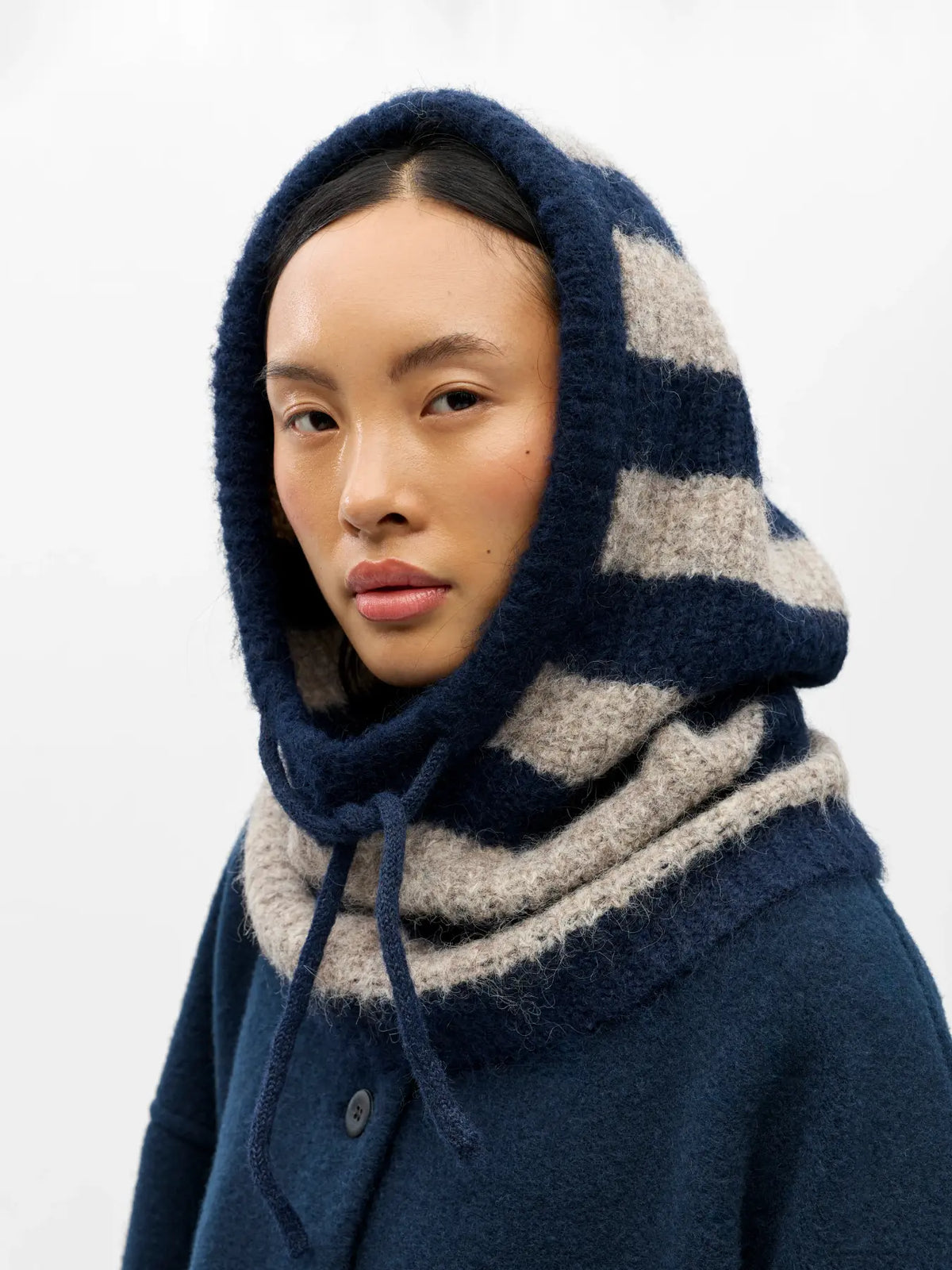 MILU KNIT BALACLAVA - Sky Captain/Humus