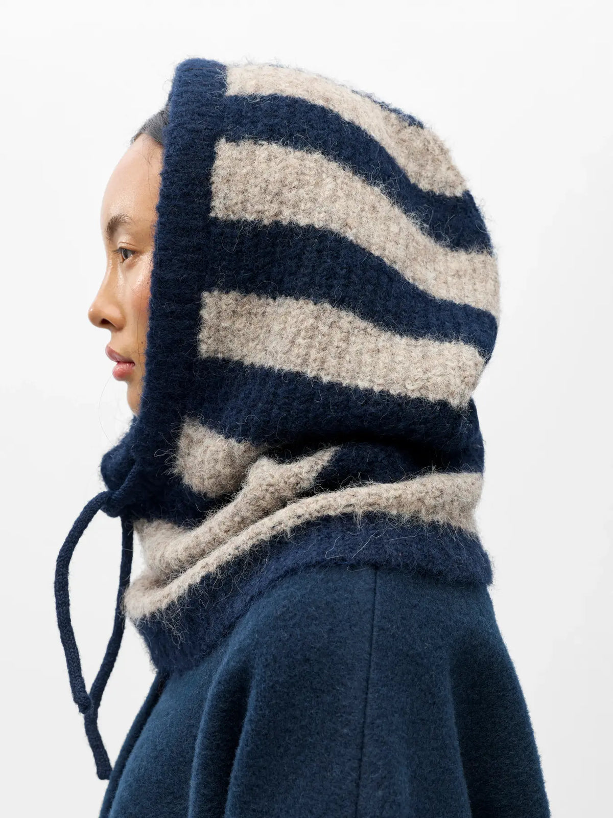 MILU KNIT BALACLAVA - Sky Captain/Humus