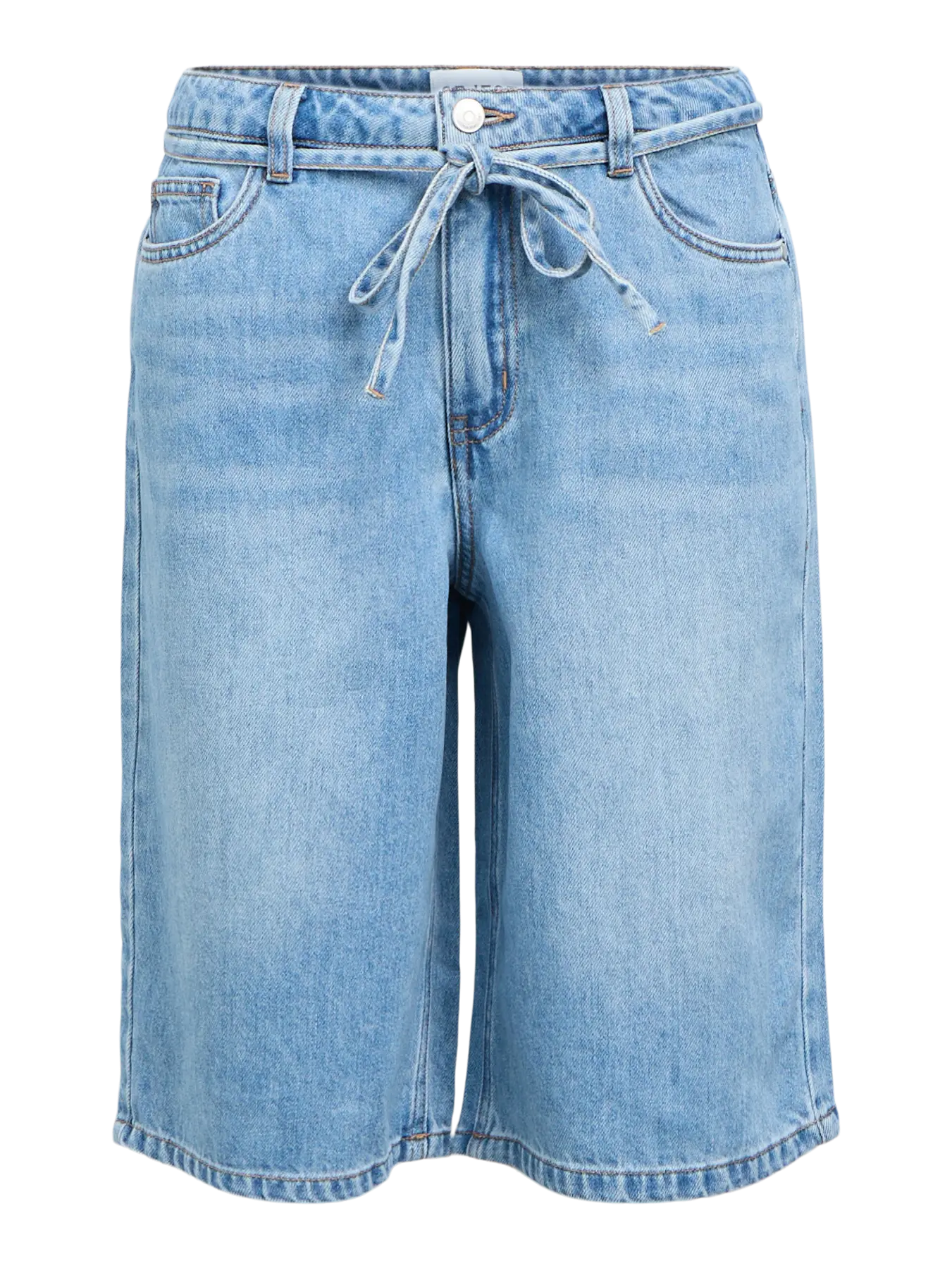 ROSIE DENIM LONG SHORTS - Light Blue Denim