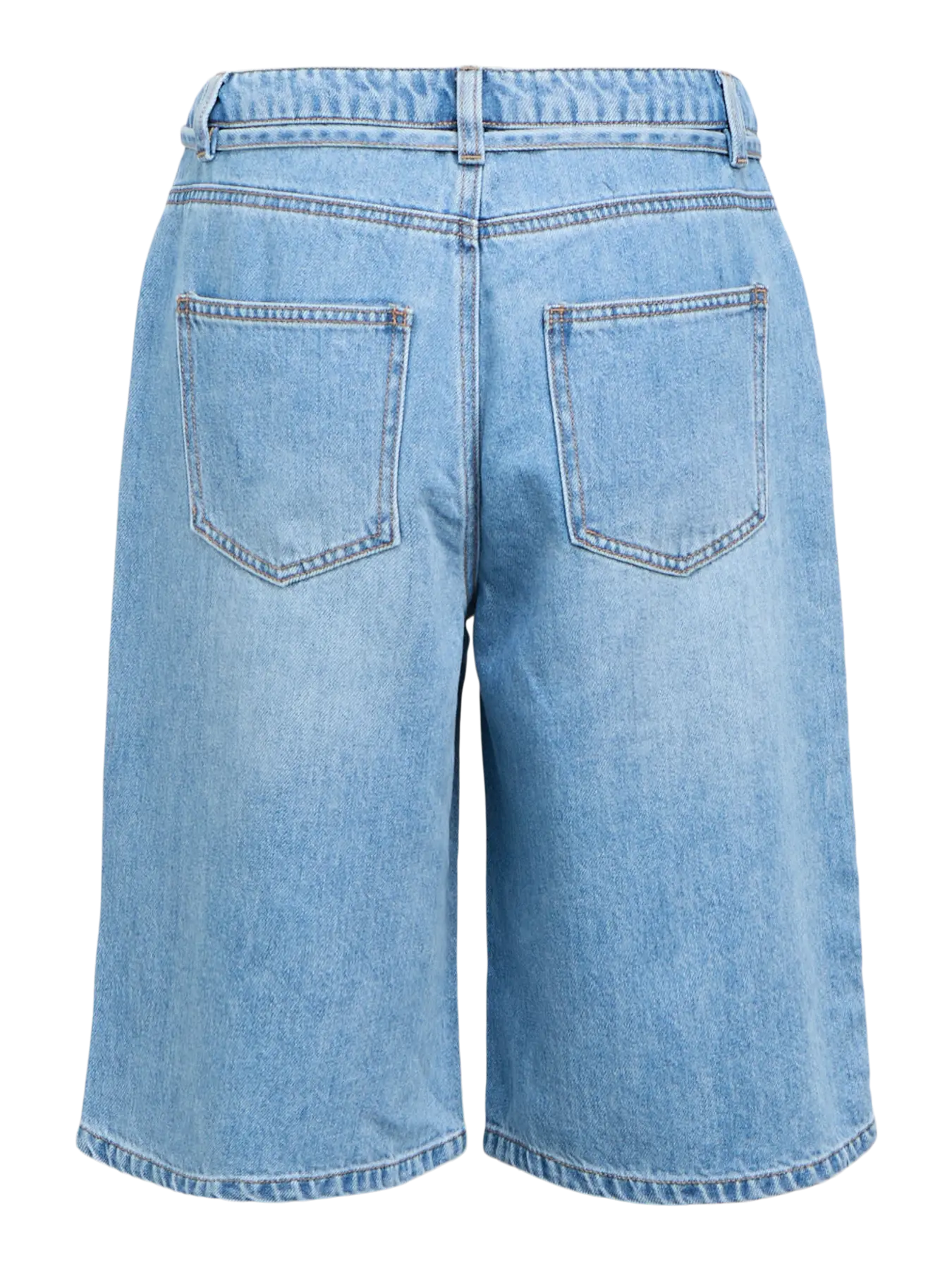 ROSIE DENIM LONG SHORTS - Light Blue Denim