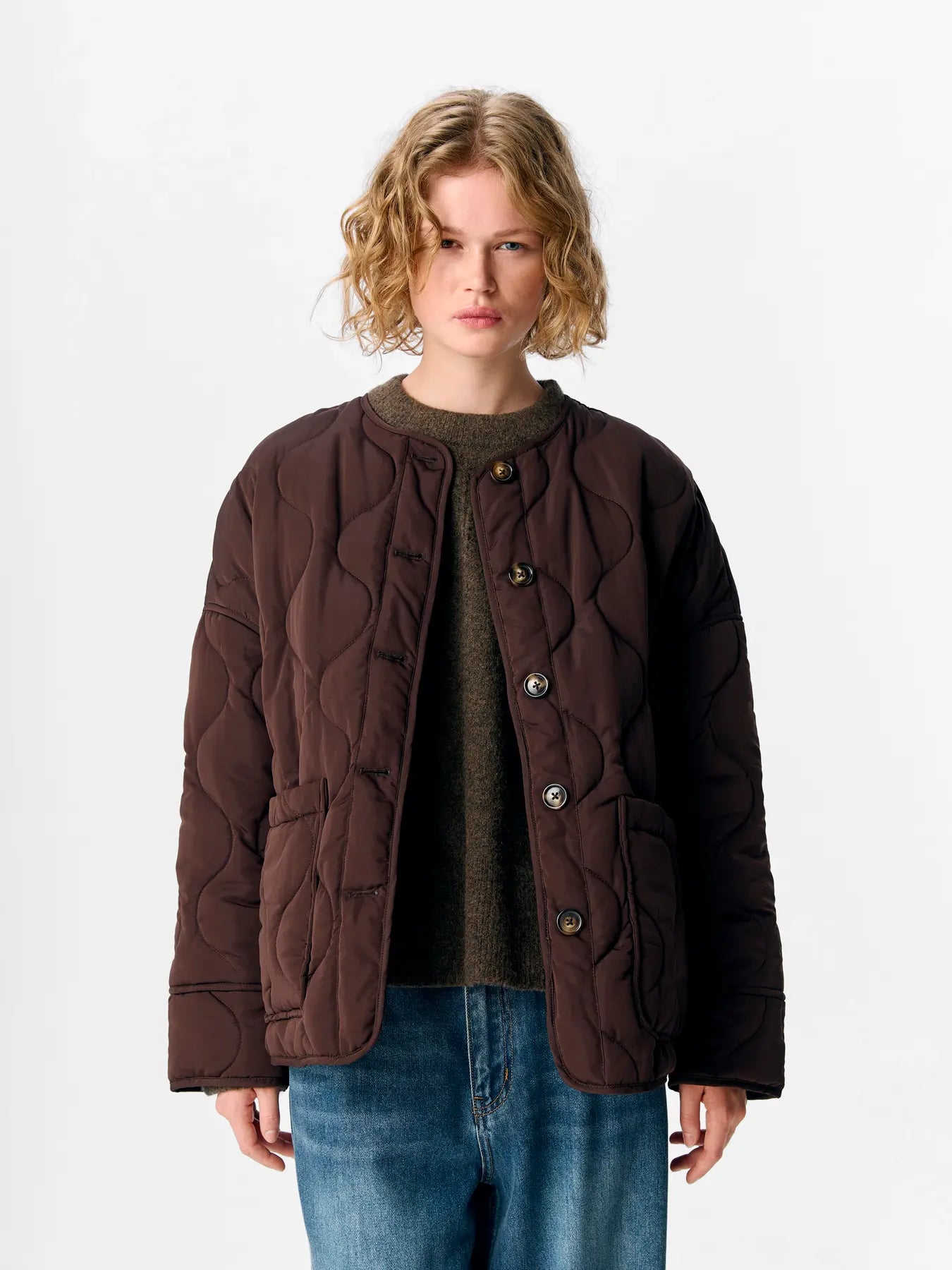 ALLIE QUILTED JACKET - Java