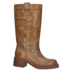 Anneli Vintage Boots - Tan/Vit