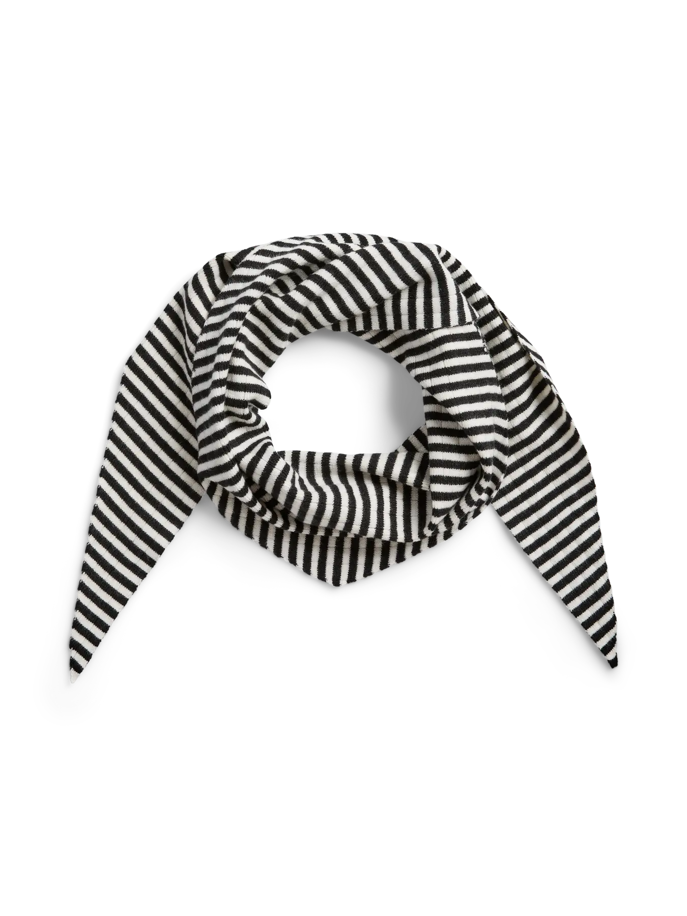 ALBERTE TRIANGLE SCARF - Black/White
