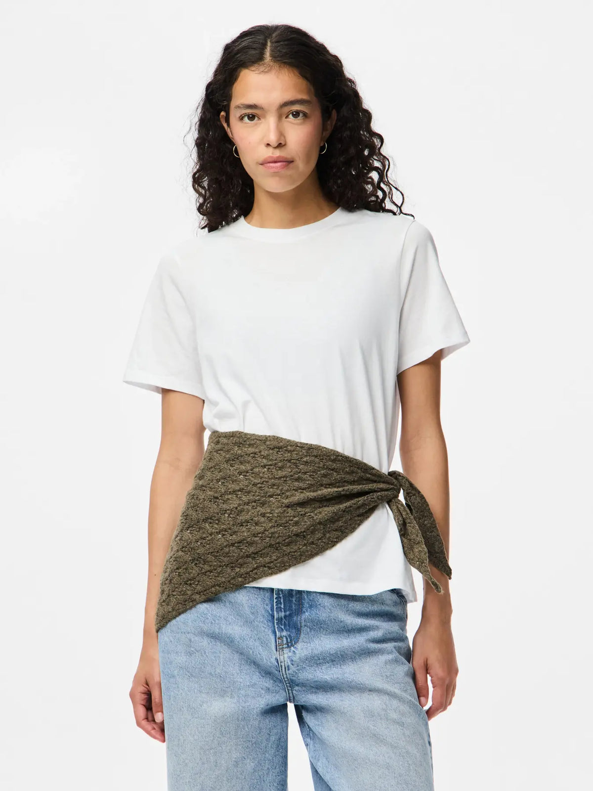 JOELLE TRIANGLE SCARF - Morel