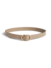 JUVA LÄDERJEANSBÄLTE - Silver Mink GULD SPÄNNE