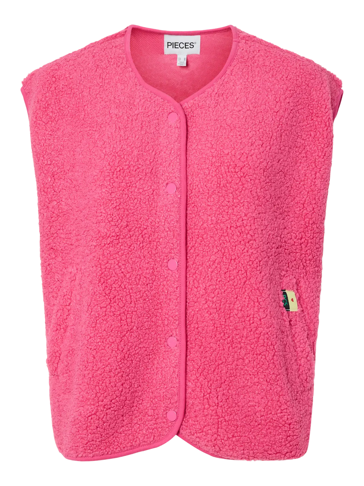 KATTY TEDDY VEST - Shocking Pink
