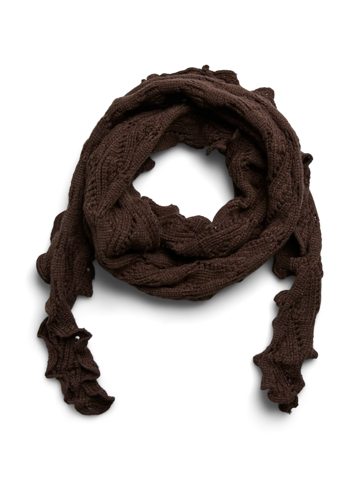 KOMMA POINTELLE MINI SCARF - Hot Fudge
