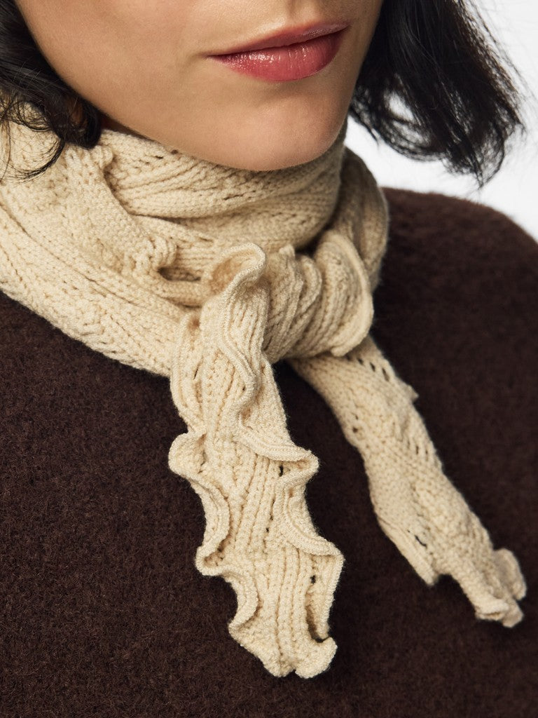 KOMMA POINTELLE MINI SCARF - Whitecap Gray