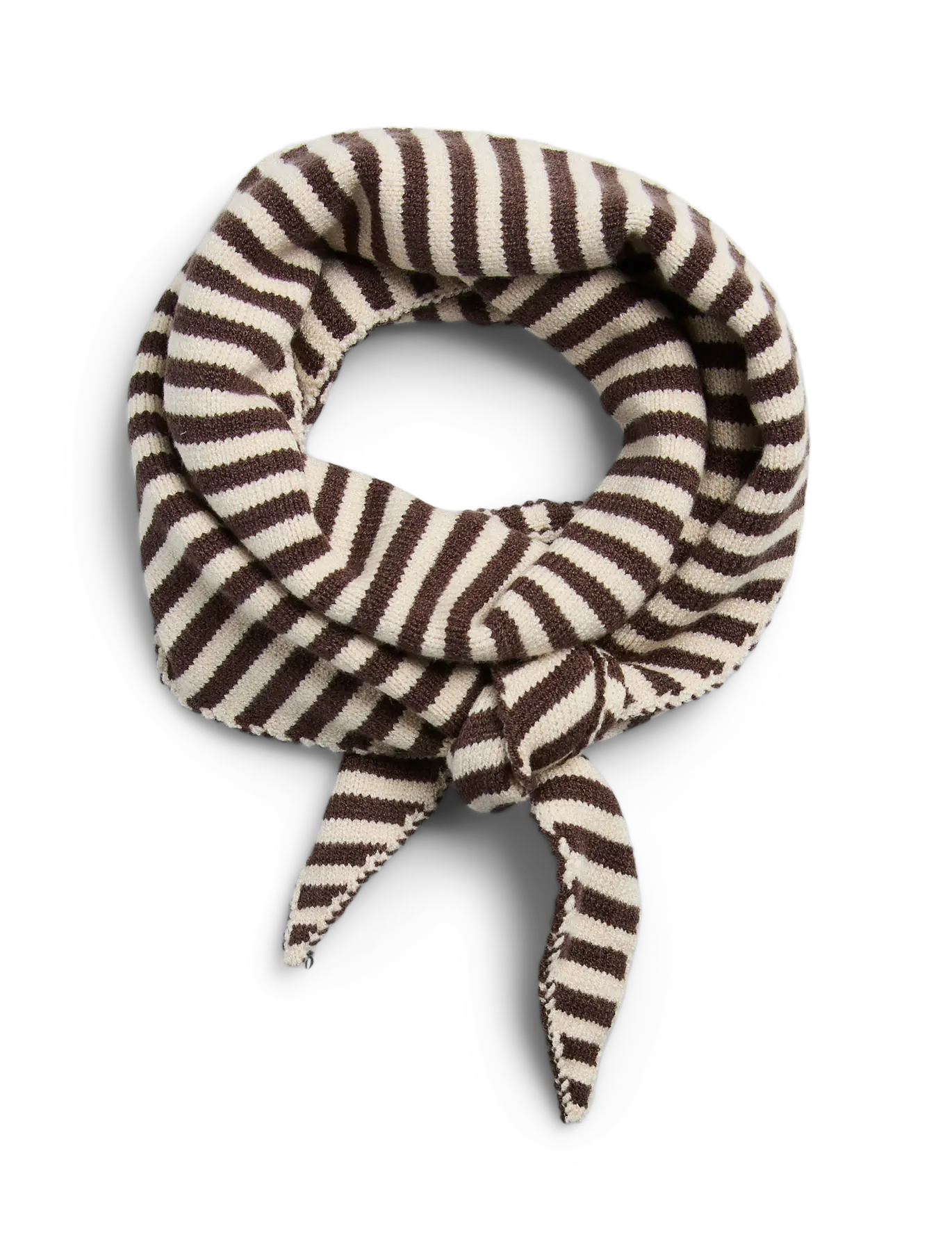 KOMMA TRIANGLE SCARF - Hot Fudge/Whitecap Gray