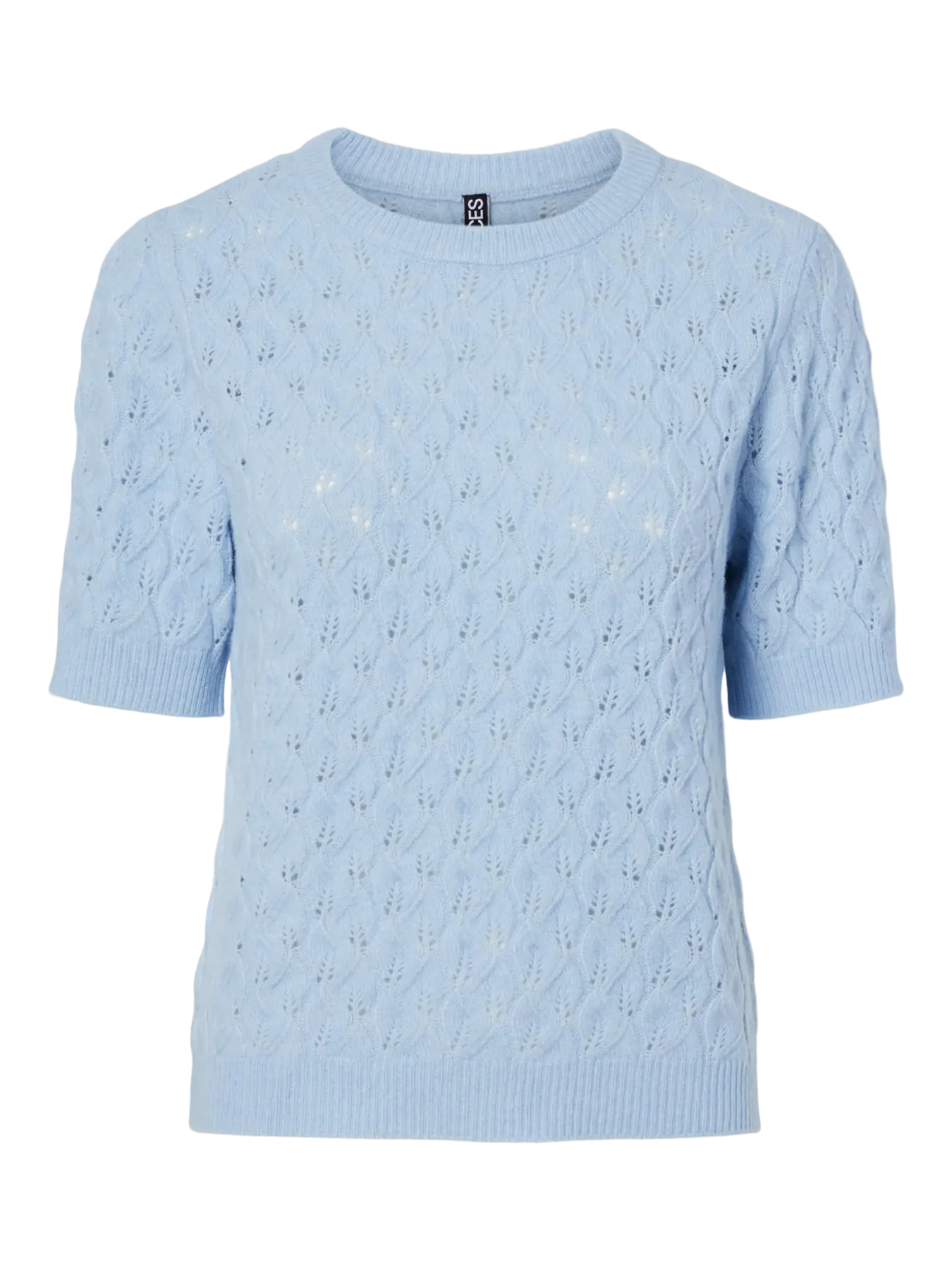 LELOU SS O-NECK KNIT - Cashmere Blue MELANGE