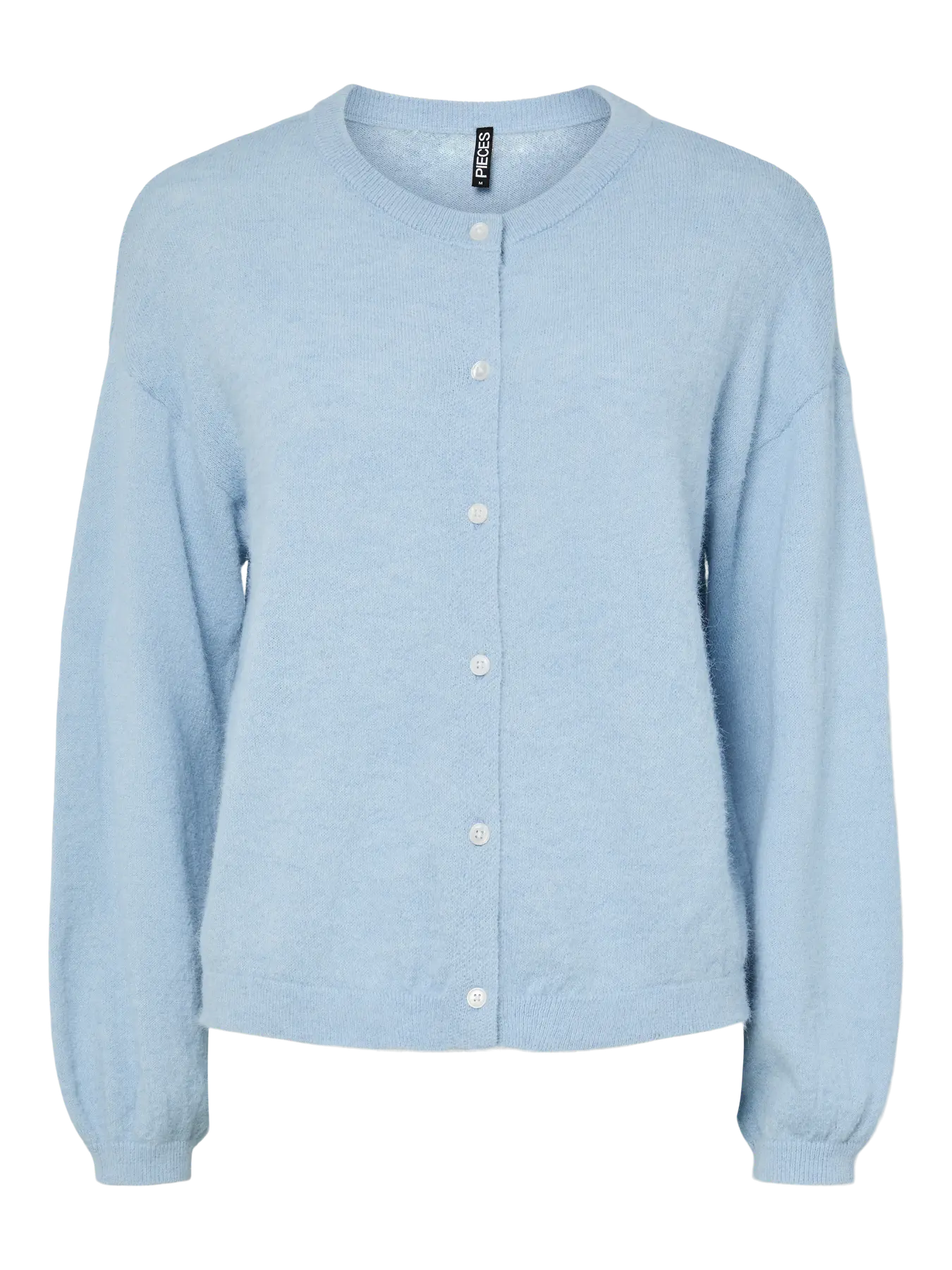 NAOMI LS O-HALS KNIT CARDIGAN - Cashmere Blue MELANGE