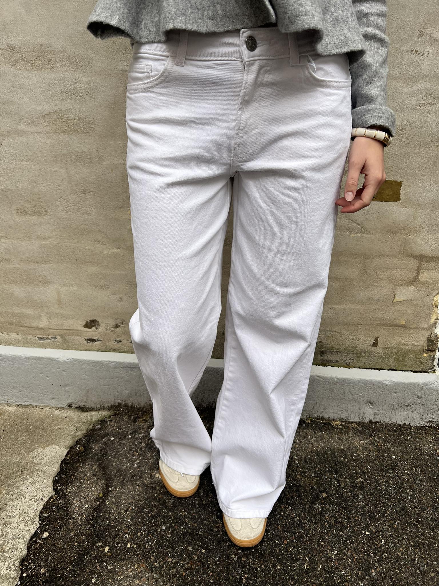 Selma vida jeans med låg midja - Bright White