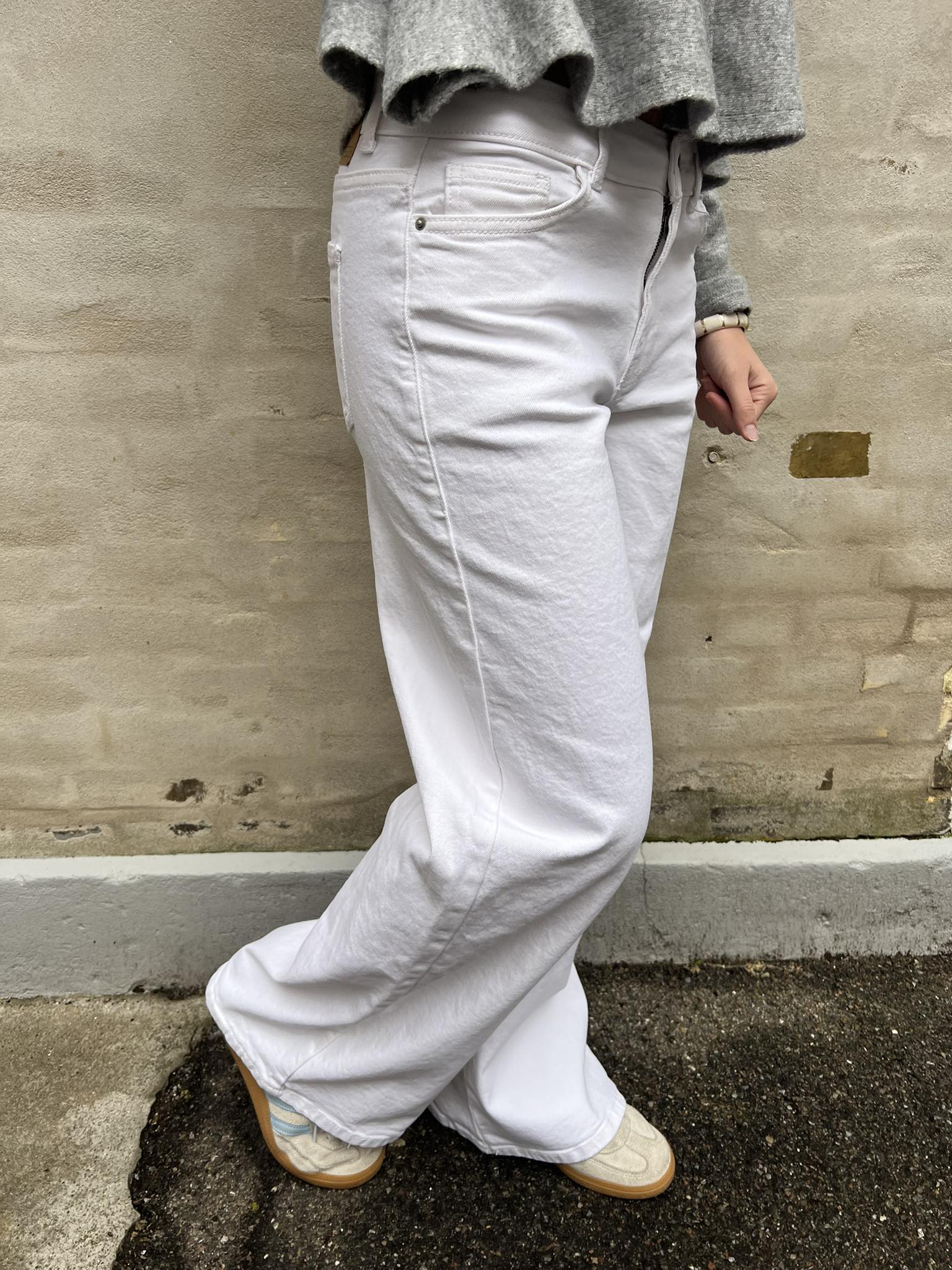 Selma vida jeans med låg midja - Bright White