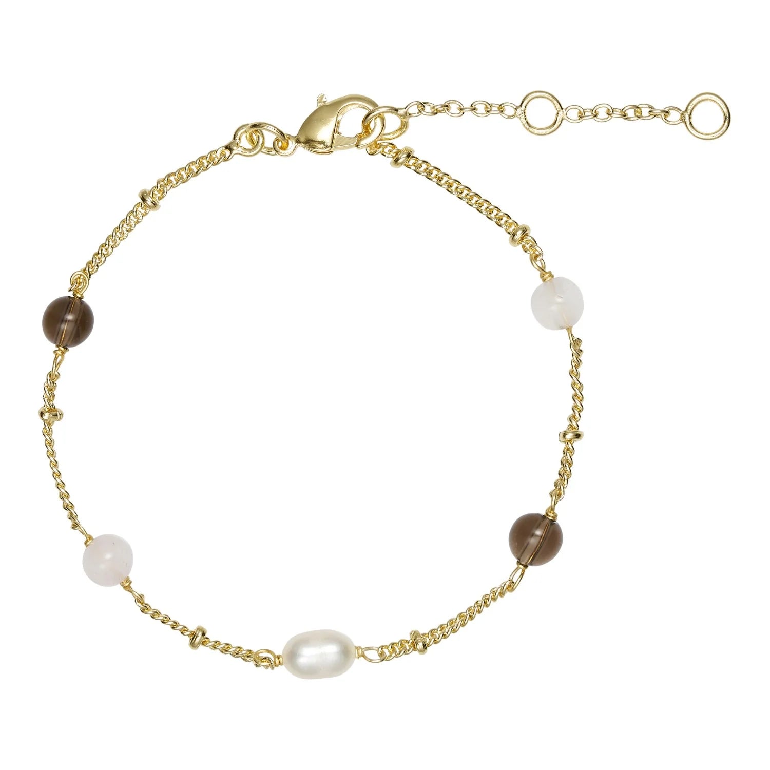 Anais Armbånd - 24K Guldbelagt Smoky Rosa
