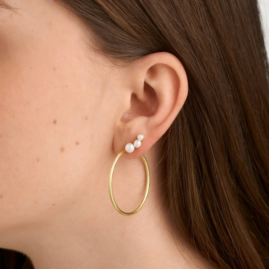 Ellie Large Hoop - 24K Guldbelagt
