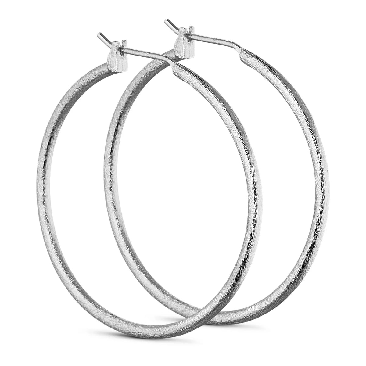 Ellie Large Hoop - Sølvbelagt