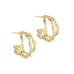 Willow Trio Hoops - 24K Guldbelagt