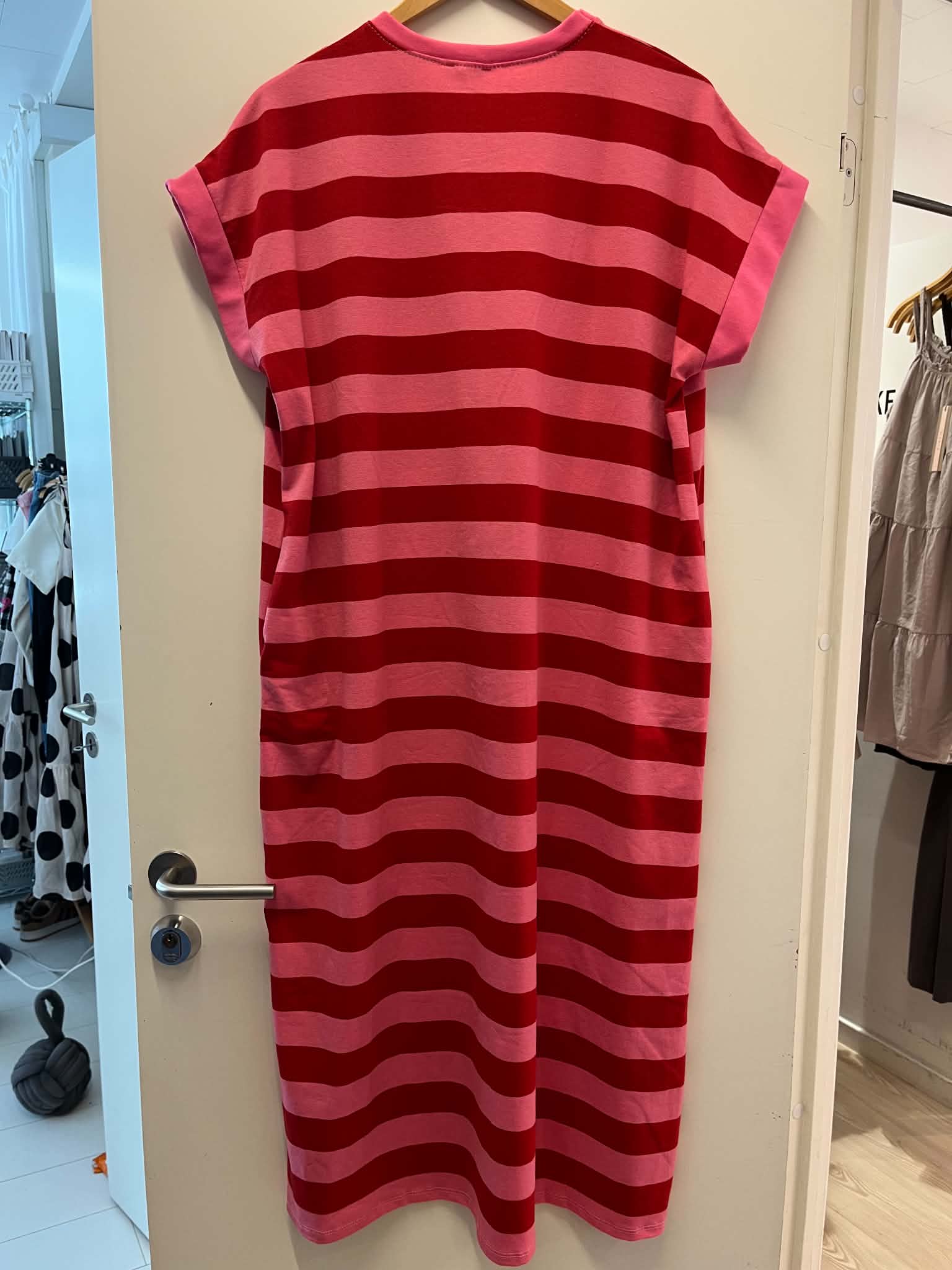 Candy Striped Dress - Red