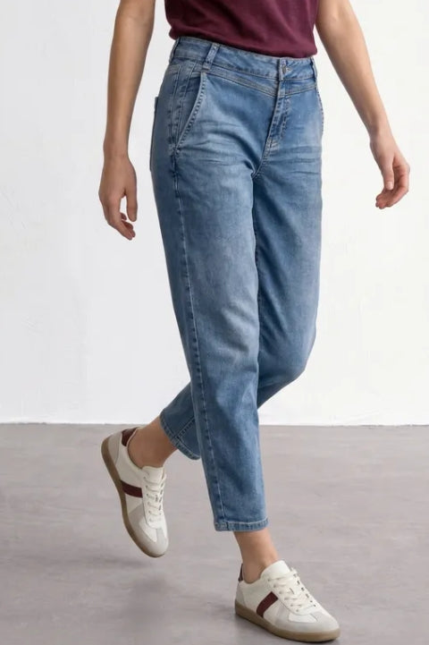 Karlie Barrel High Waist - Äkta ljusblå