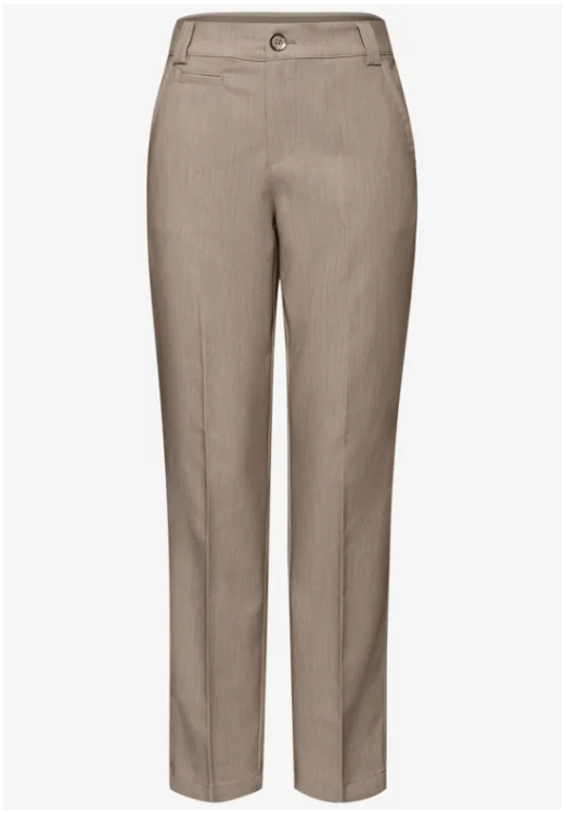 Chino Melange Woven Stretch - Lätt Terra Mocha Melange