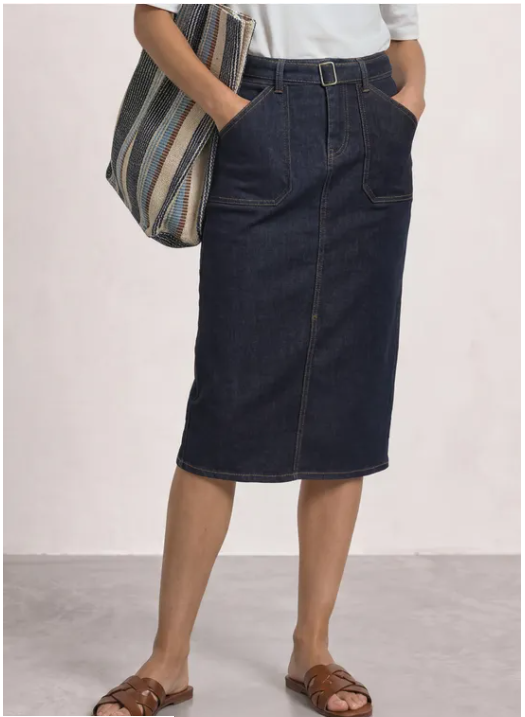 High Waist Skirt - Rinse soft Washed