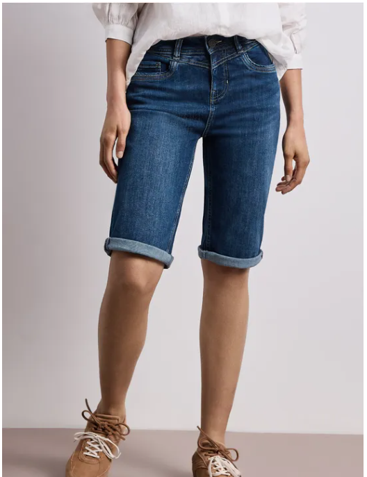 Jane MW Bermuda - Dark Blue Denim