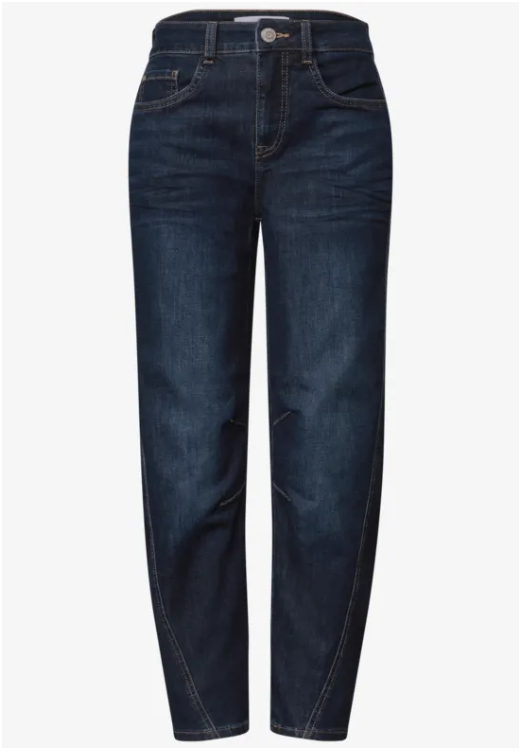 Karlie Barrel High Waist - Dark Blue Washed