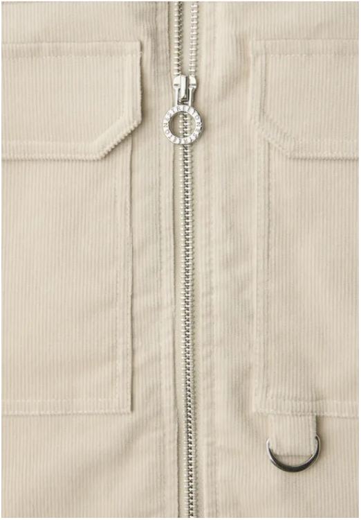 Kort manchesterjacka - Powder Beige