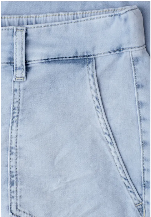 Chino Mid Waist Jeans - Bleached Washed