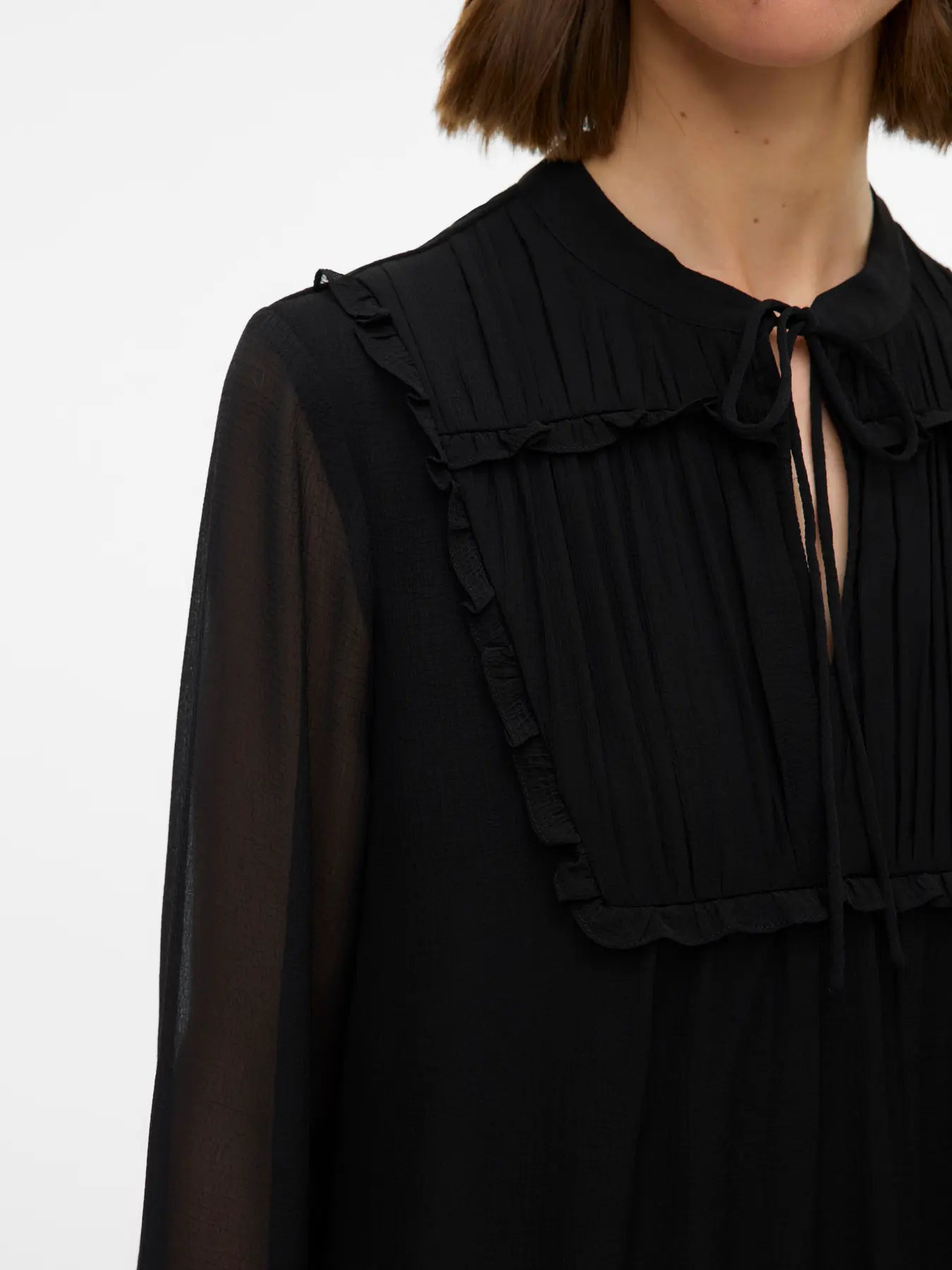 LINEA LS KORT KLÄNNING - Svart