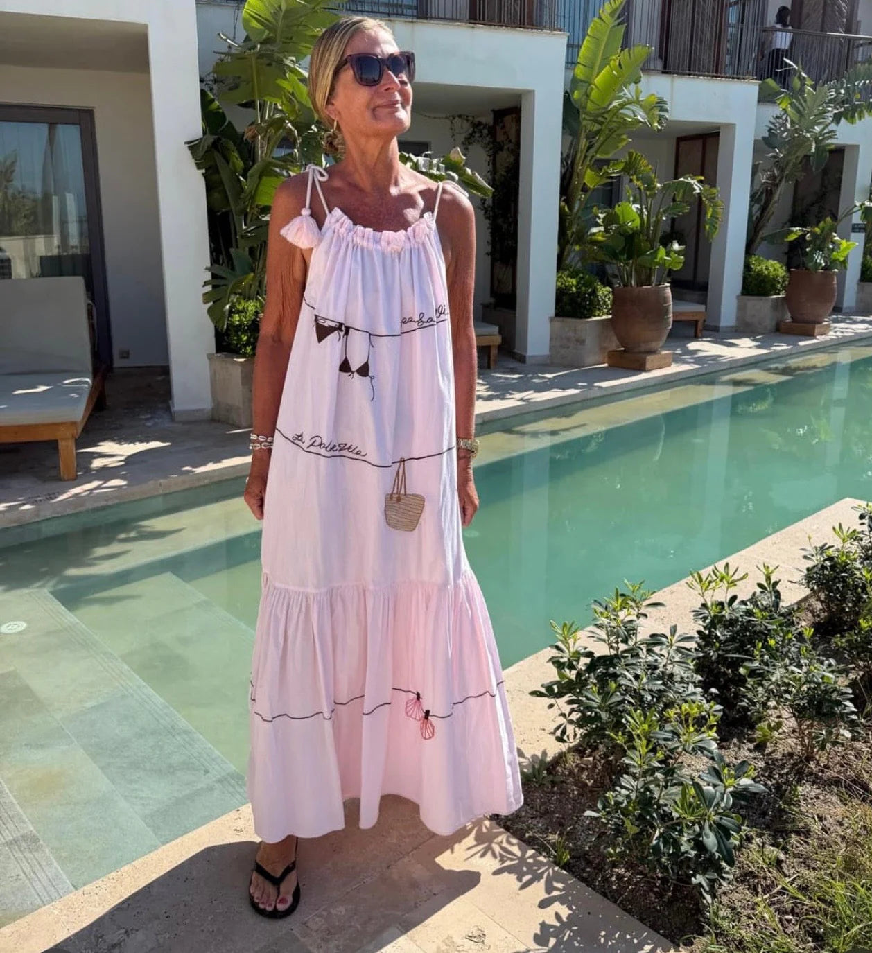 Gitte Dress - Light Pink With Emboridery