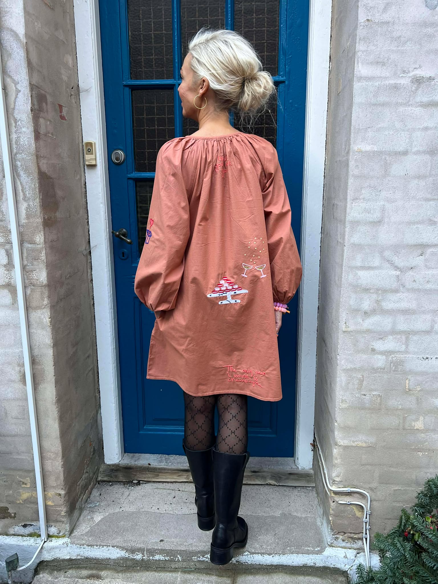 The Champagne Tunic Dress - Amber Brown