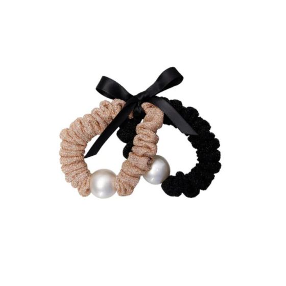 HAVEN mini scrunchie - Svart/Gyllene