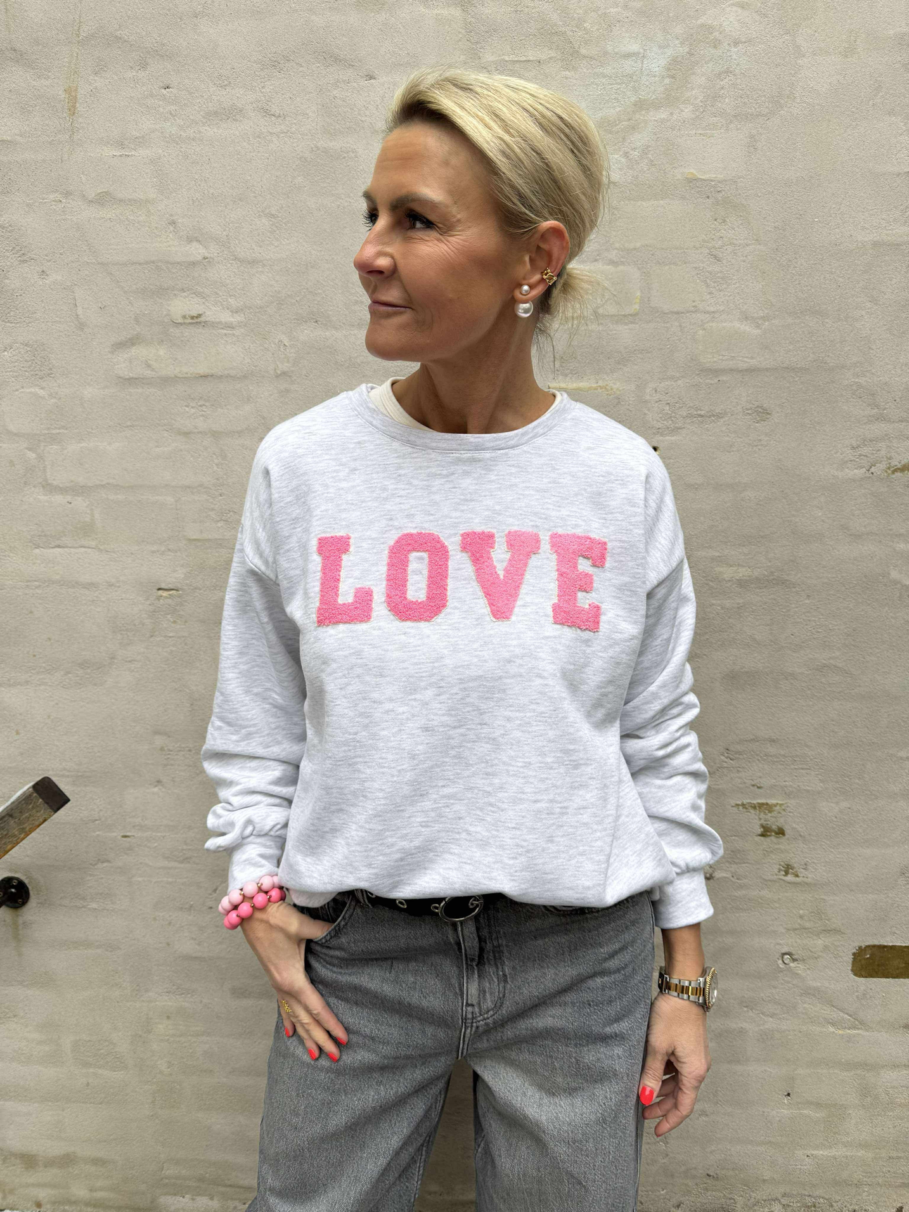 Jessa Sweatshirt - Ljusgrå Melange