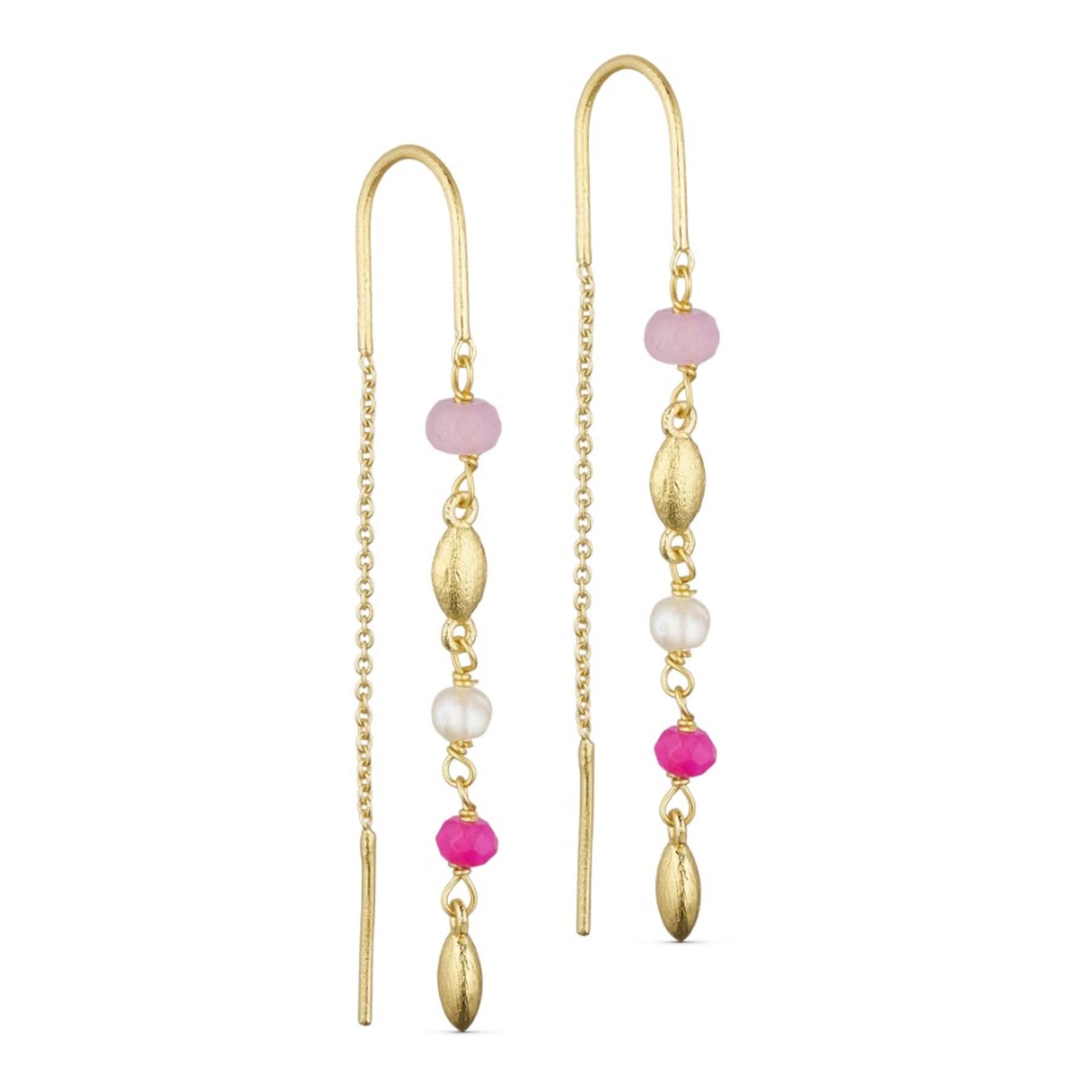 Cammi hook örhängen - Guld/Rosa