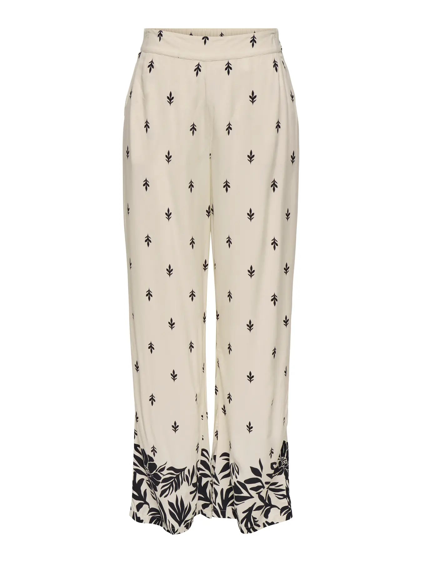 MAGGIE LIFE WIDE PANTS - Sandshell BLACK ETNIC