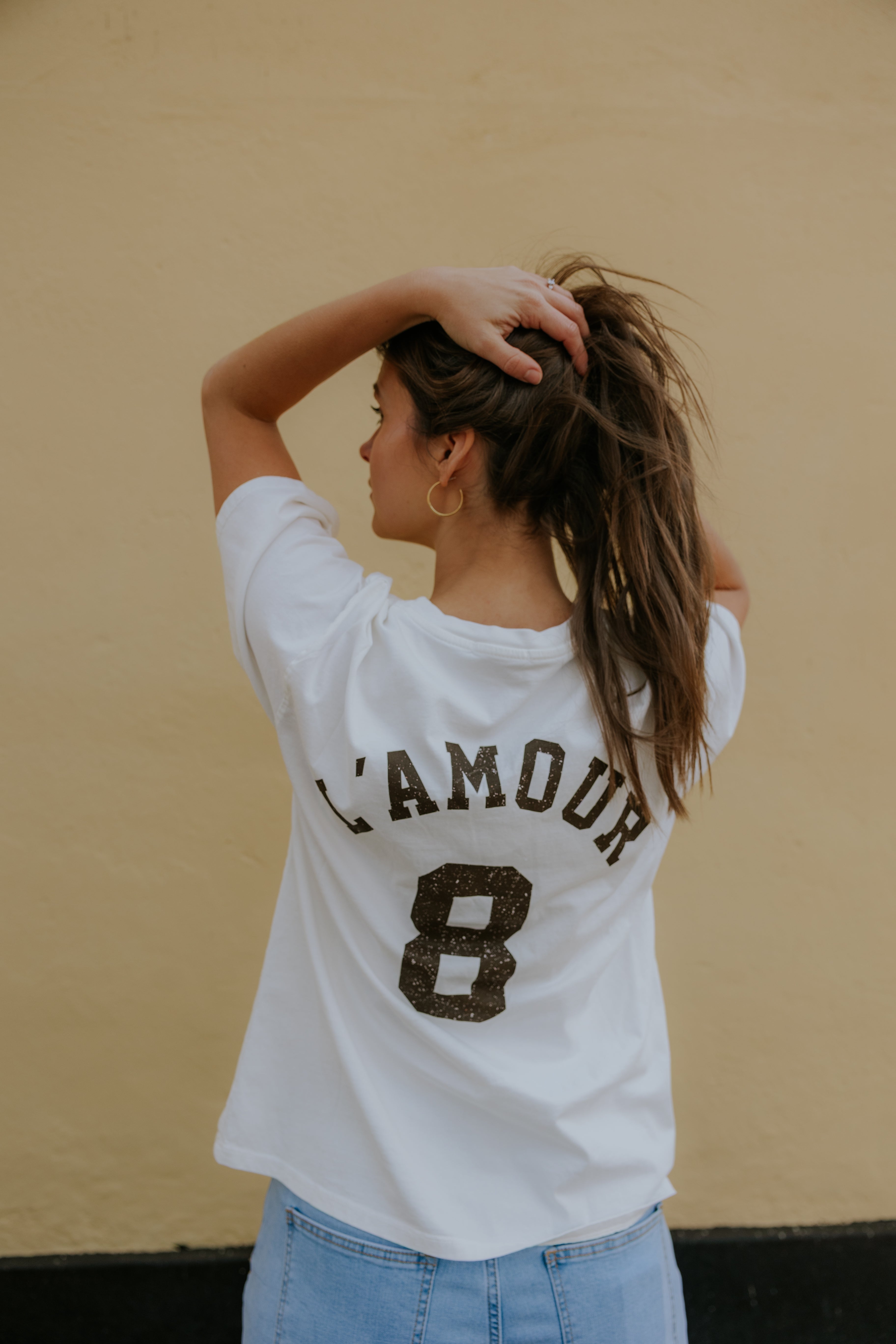 L'Amour T-shirt - Vit/Brun