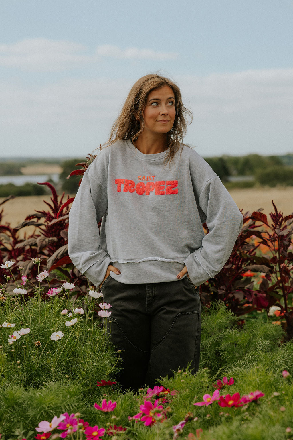 Saint Tropez Sweat - Grey/Pink